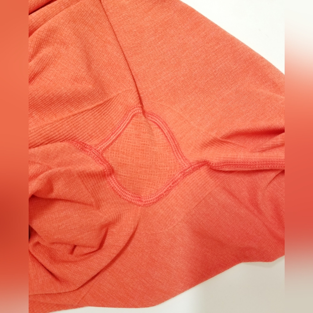 Lululemon IN THE FLOW CROP Seamless Leggings Sz 4 Coral Orange Active Gym - Picture 8 of 11